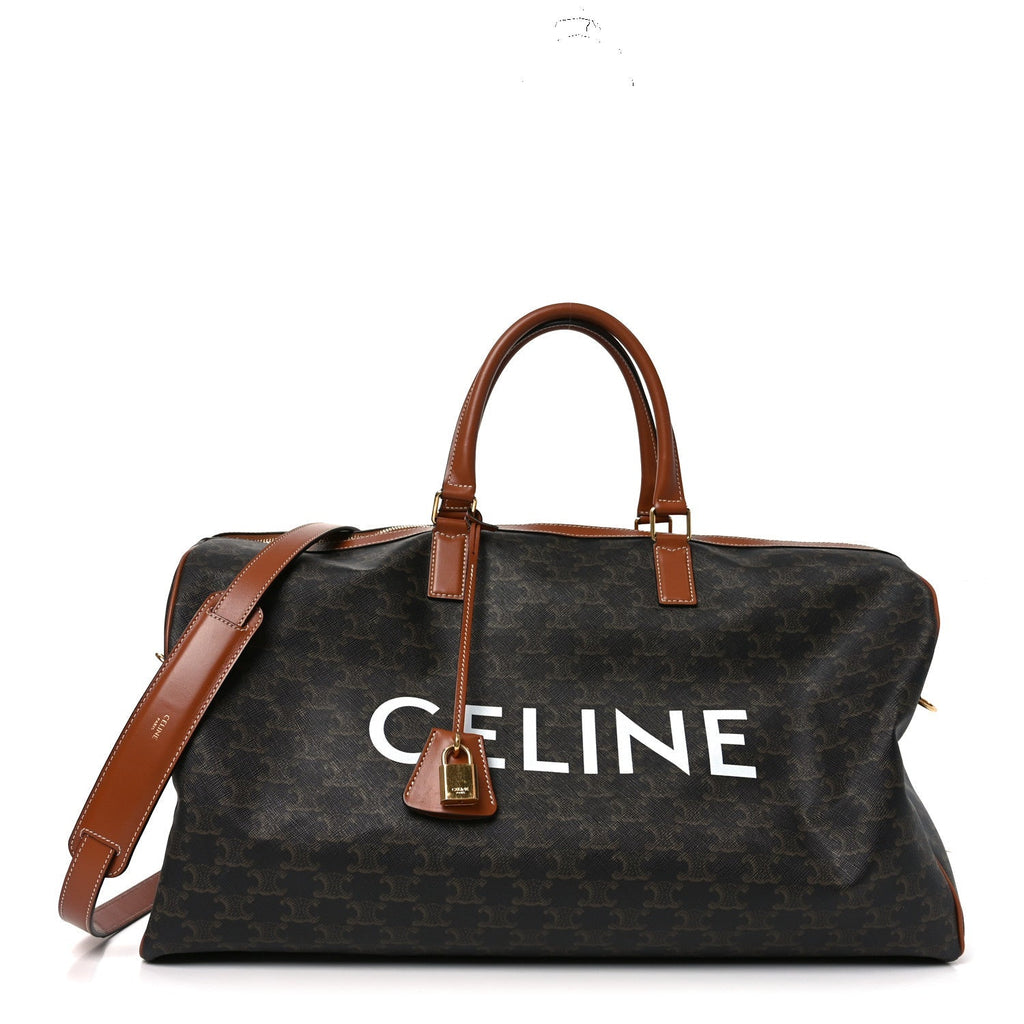 TRIOMPHE CANVAS LARGE VOYAGE DUFFLE TAN