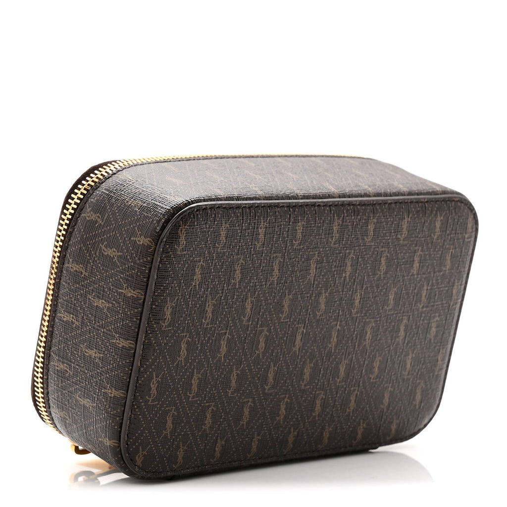 CANVAS LE MONOGRAMME SMALL JEWELRY CASE CHESTNUT