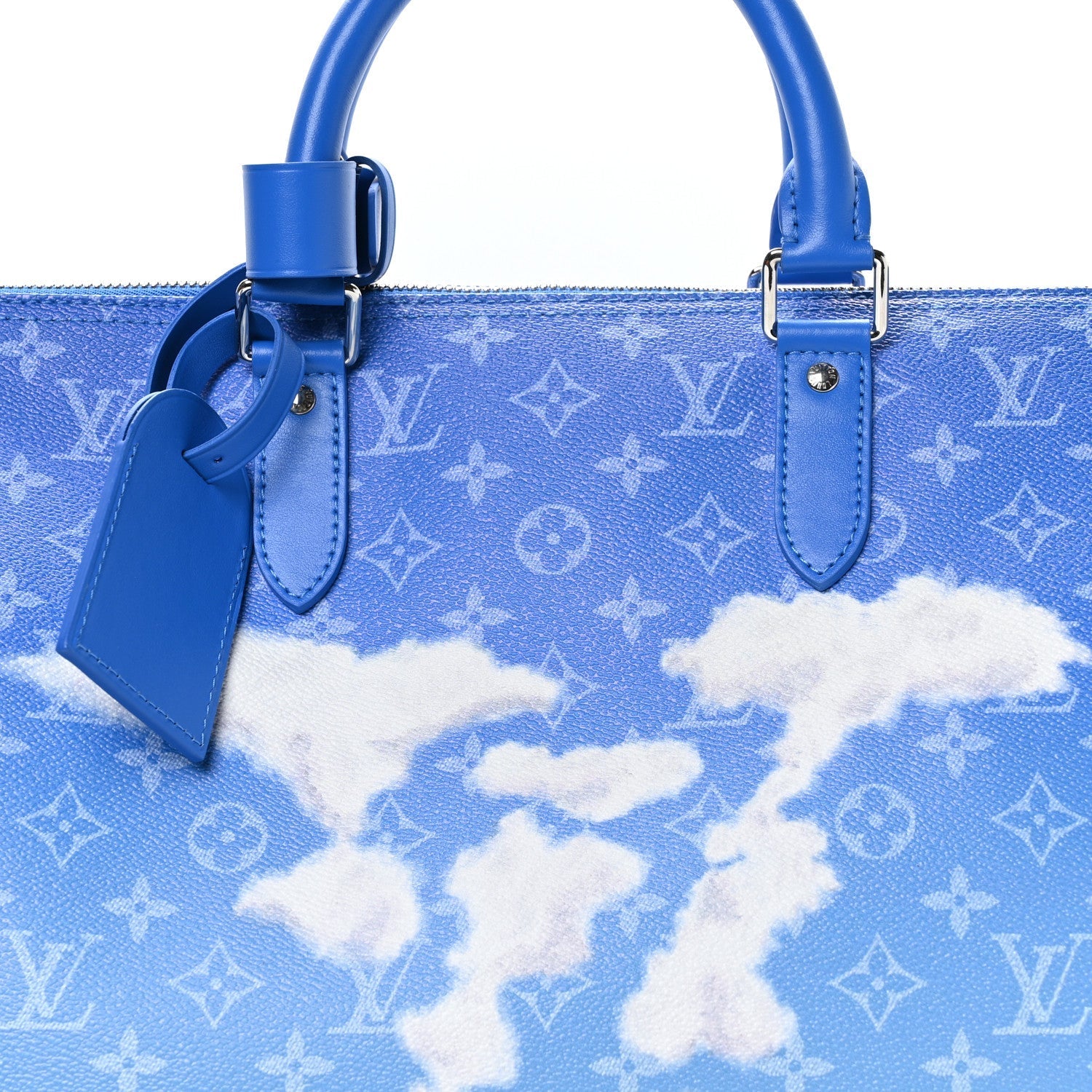 MONOGRAM CLOUDS KEEPALL BANDOULIERE 50 BLUE