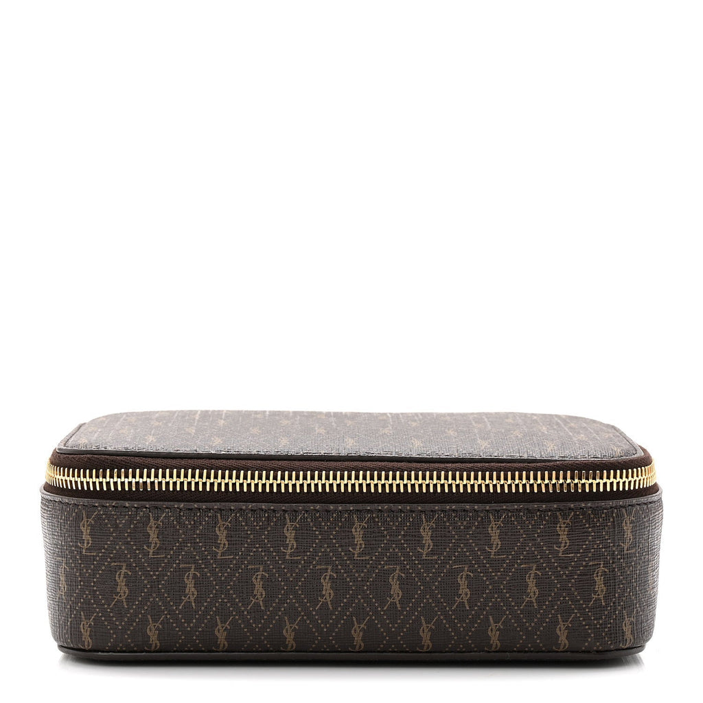 CANVAS LE MONOGRAMME SMALL JEWELRY CASE CHESTNUT