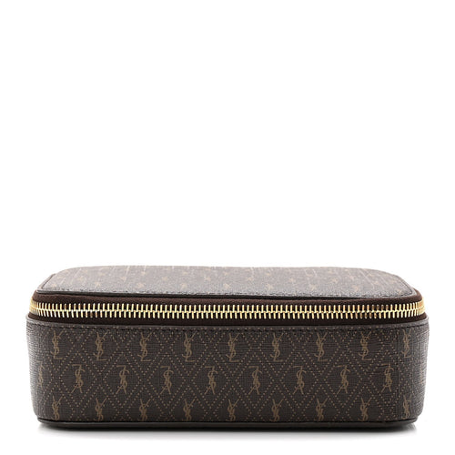 CANVAS LE MONOGRAMME SMALL JEWELRY CASE CHESTNUT