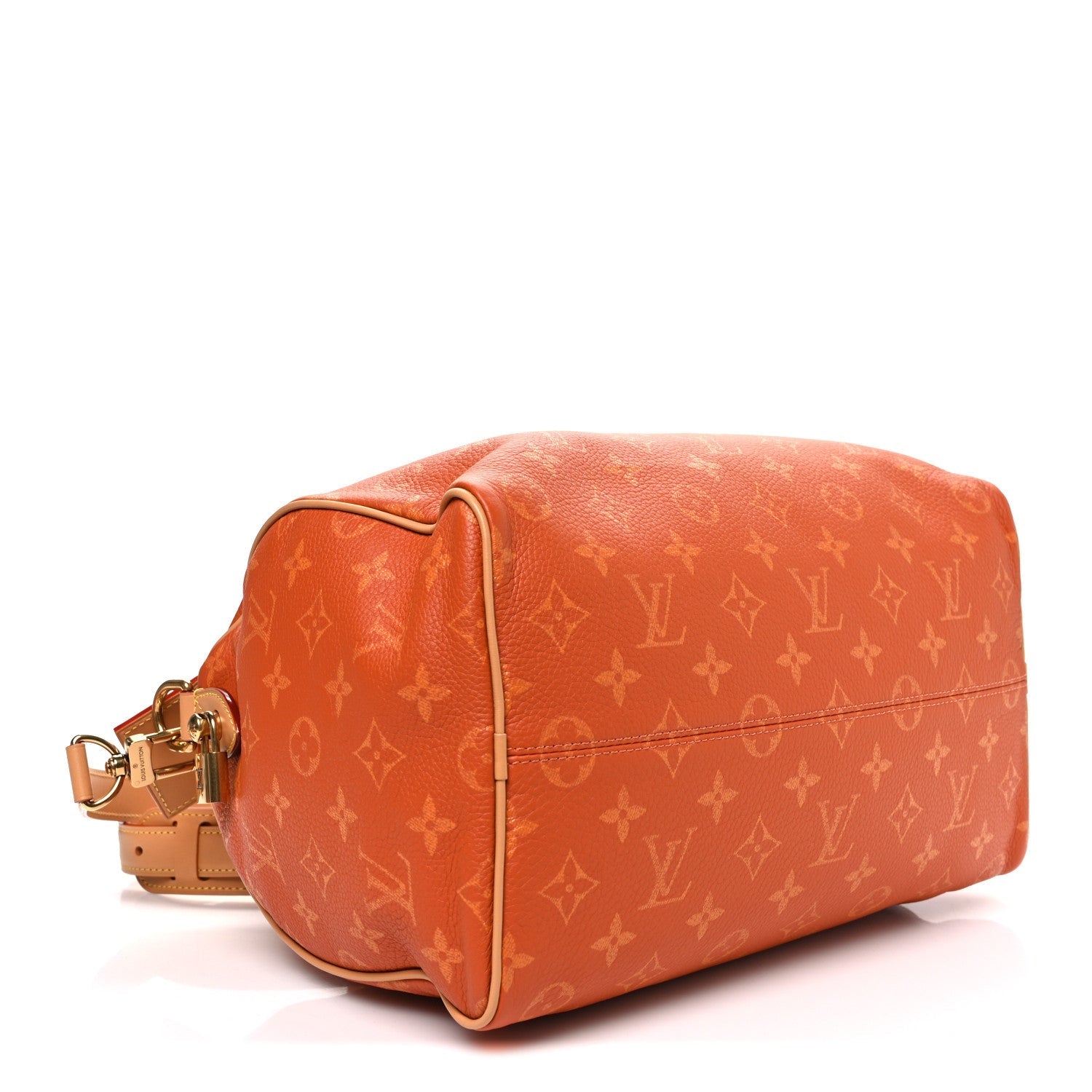 CALFSKIN MONOGRAM SPEEDY P9 BANDOULIERE 30 OCRE