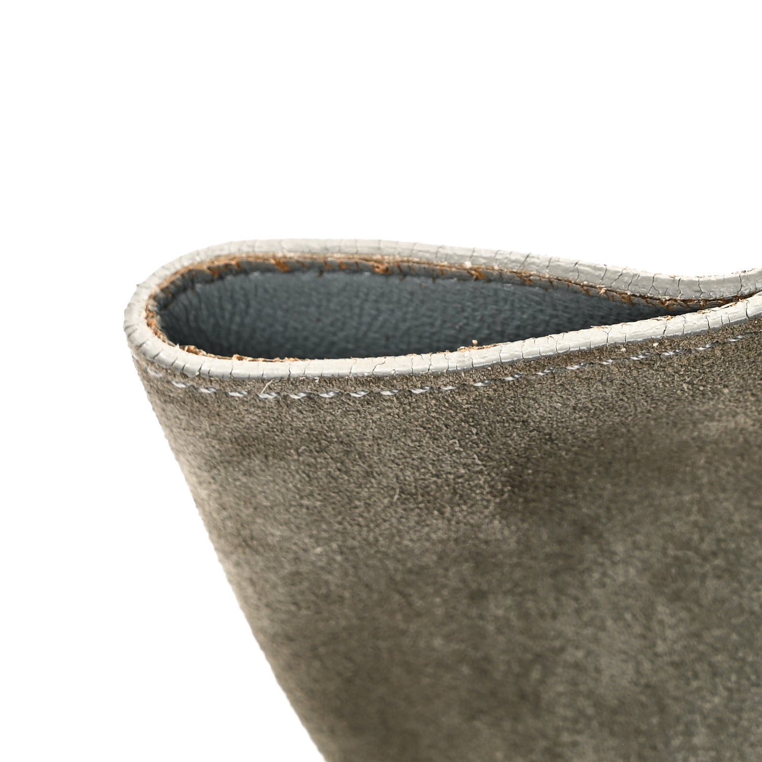 CALFSKIN AND SUEDE SMALL TRI-COLOR TRAPEZE DARK GREY