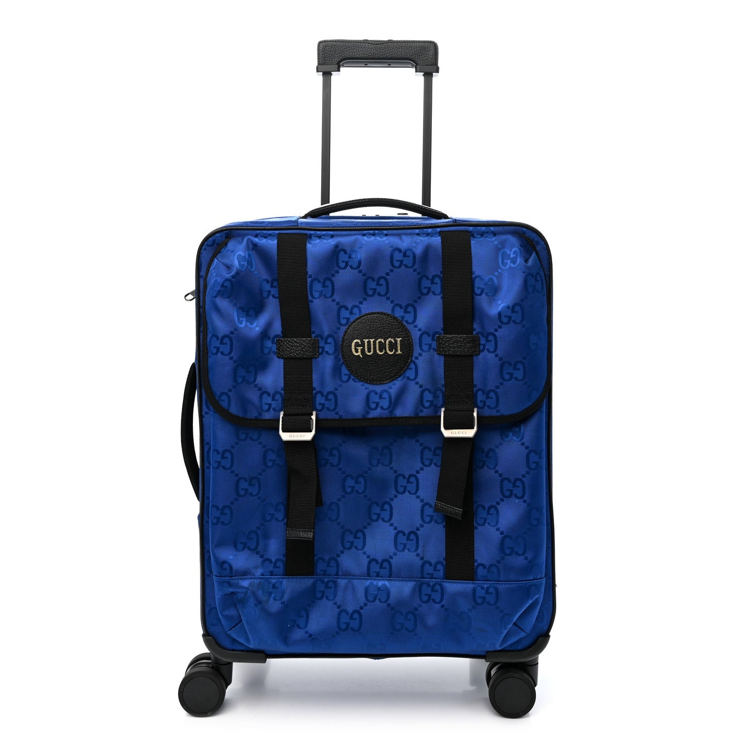 ECONYL NYLON MONOGRAM OFF THE GRID SUITCASE GUILTED BLUE BLACK