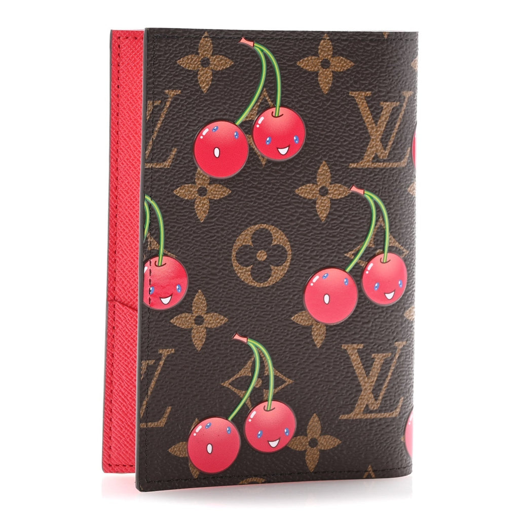 LV X TM MONOGRAM CERISES PASSPORT COVER