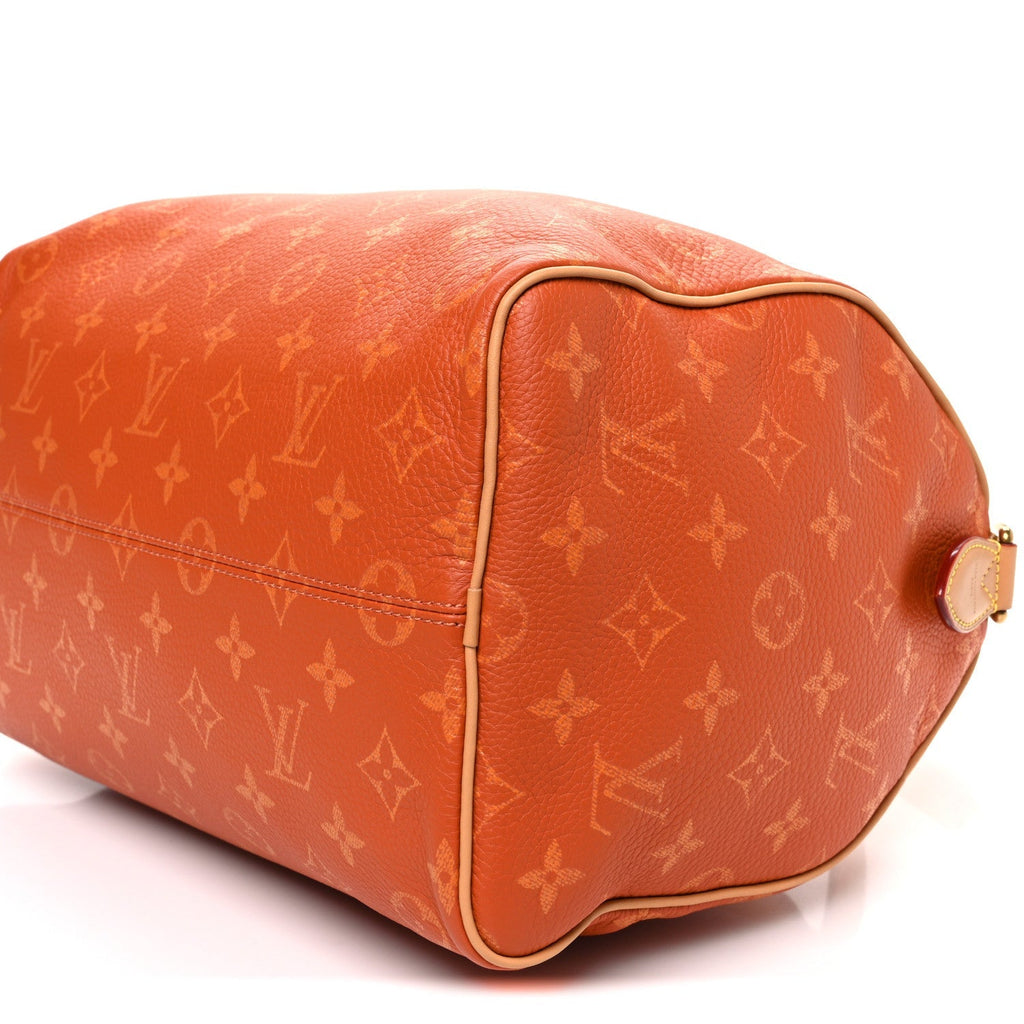 CALFSKIN MONOGRAM SPEEDY P9 BANDOULIERE 30 OCRE