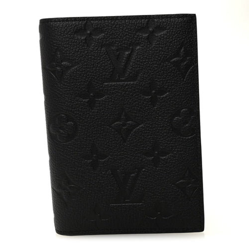 EMPREINTE MONOGRAM PASSPORT COVER BLACK