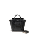 Celine Nano Luggage Bag Grained Calfskin Black SHW