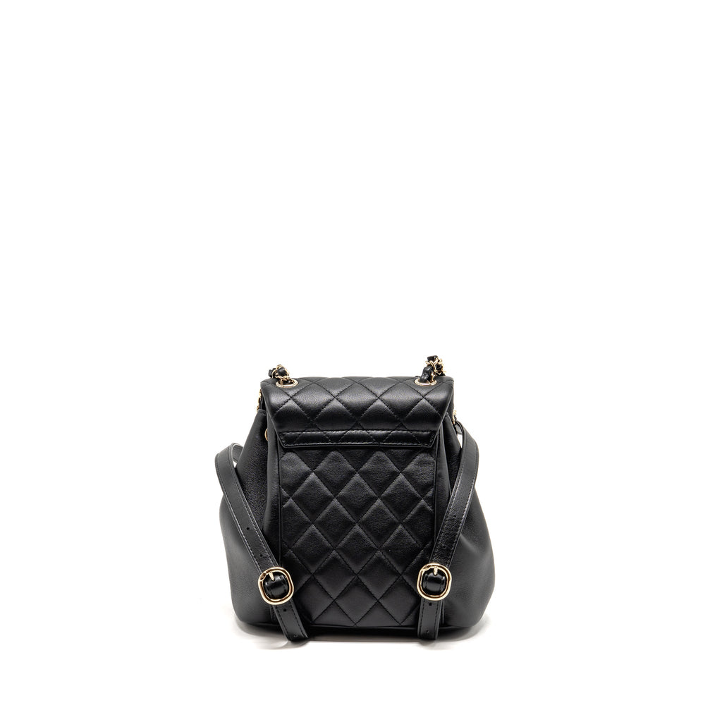 MINI DUMA BACKPACK CALFSKIN BLACK LGHW (MICROCHIP)