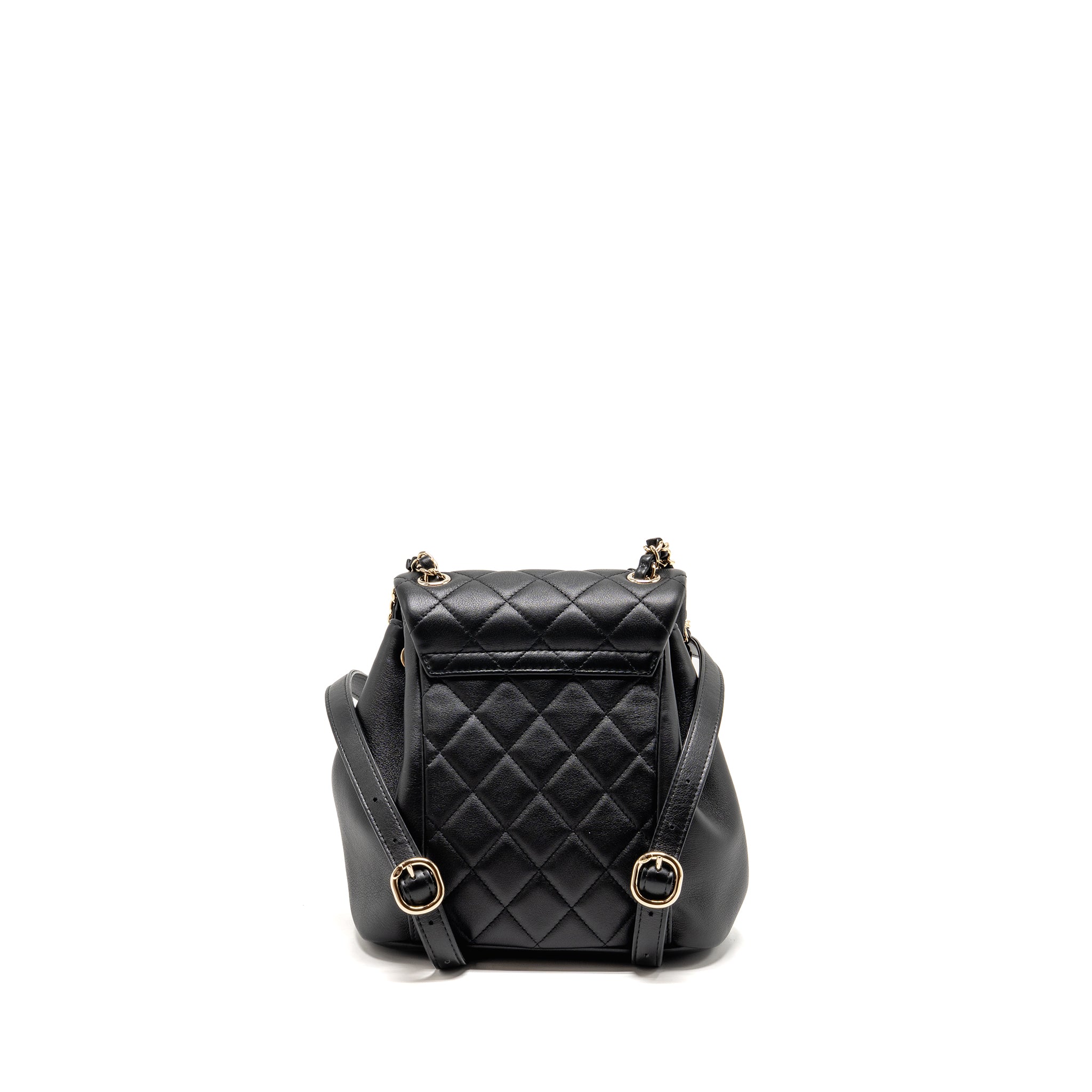 MINI DUMA BACKPACK CALFSKIN BLACK LGHW (MICROCHIP)