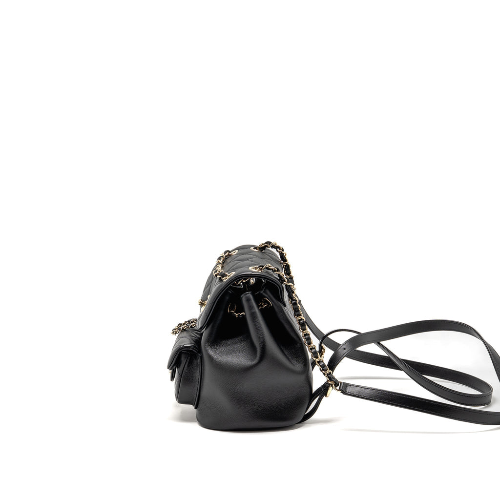 MINI DUMA BACKPACK CALFSKIN BLACK LGHW (MICROCHIP)