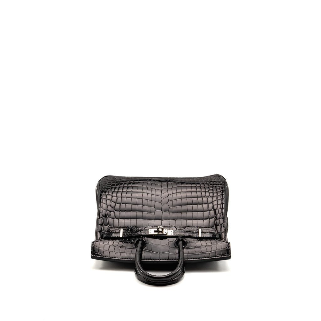 HERMES BIRKIN 25 CROCODILE NILOTICUS BLACK SHW