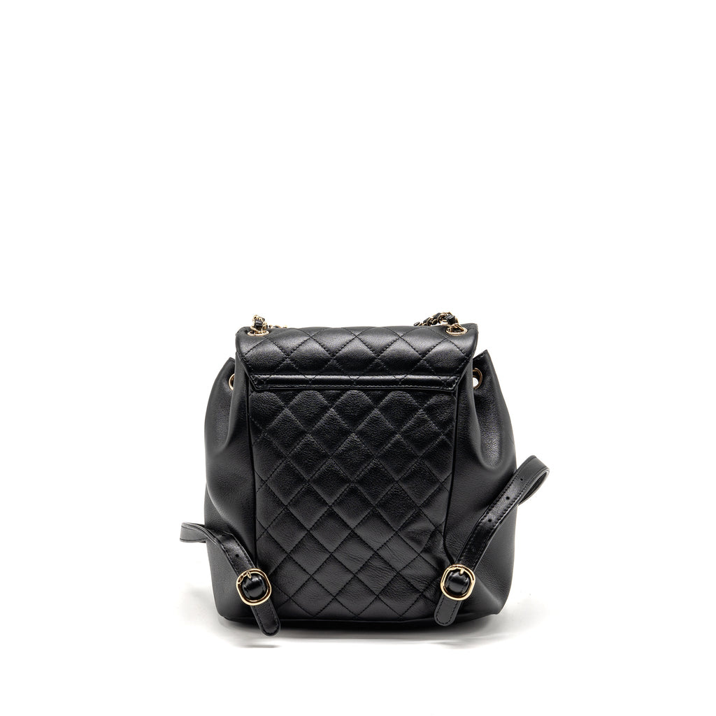 LARGE DUMA BACKPACK CALFSKIN BLACK LGHW (MICROCHIP)