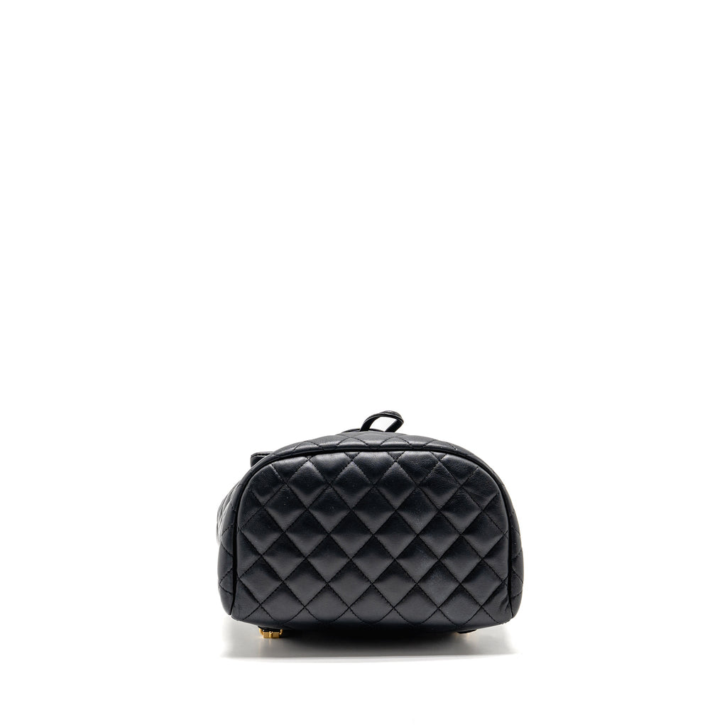 SMALL URBAN SPIRIT QUILTED BACKPACK CALFSKIN BLACK GHW
