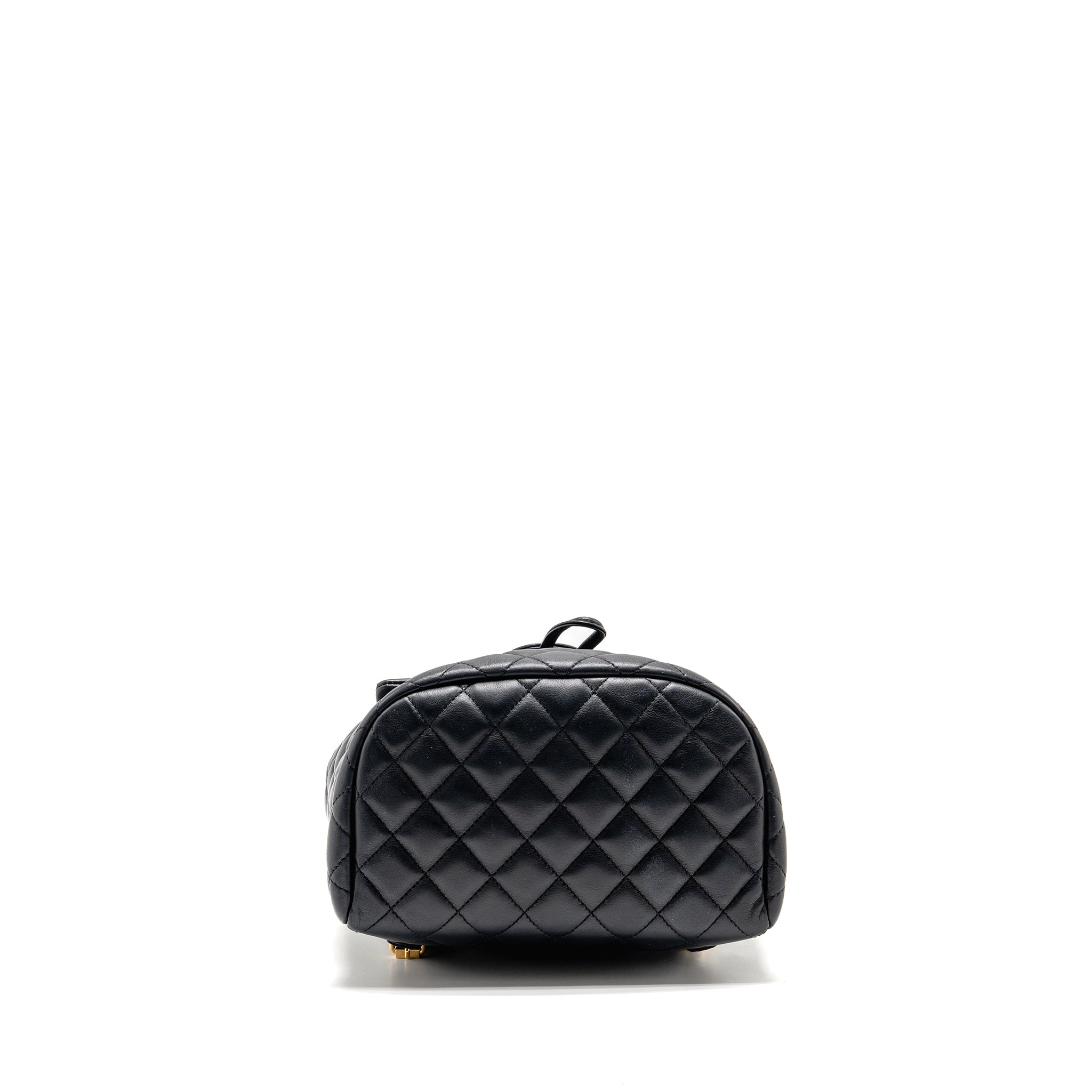 SMALL URBAN SPIRIT QUILTED BACKPACK CALFSKIN BLACK GHW