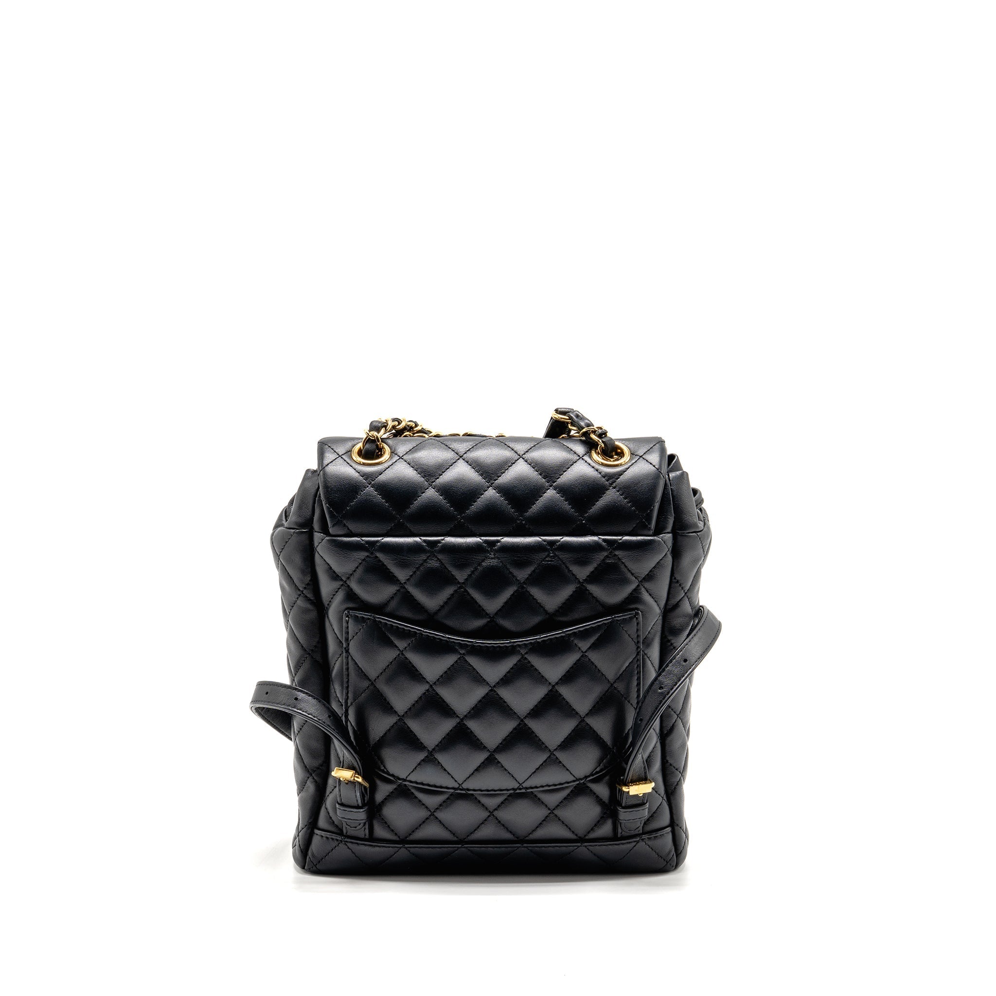 SMALL URBAN SPIRIT QUILTED BACKPACK CALFSKIN BLACK GHW