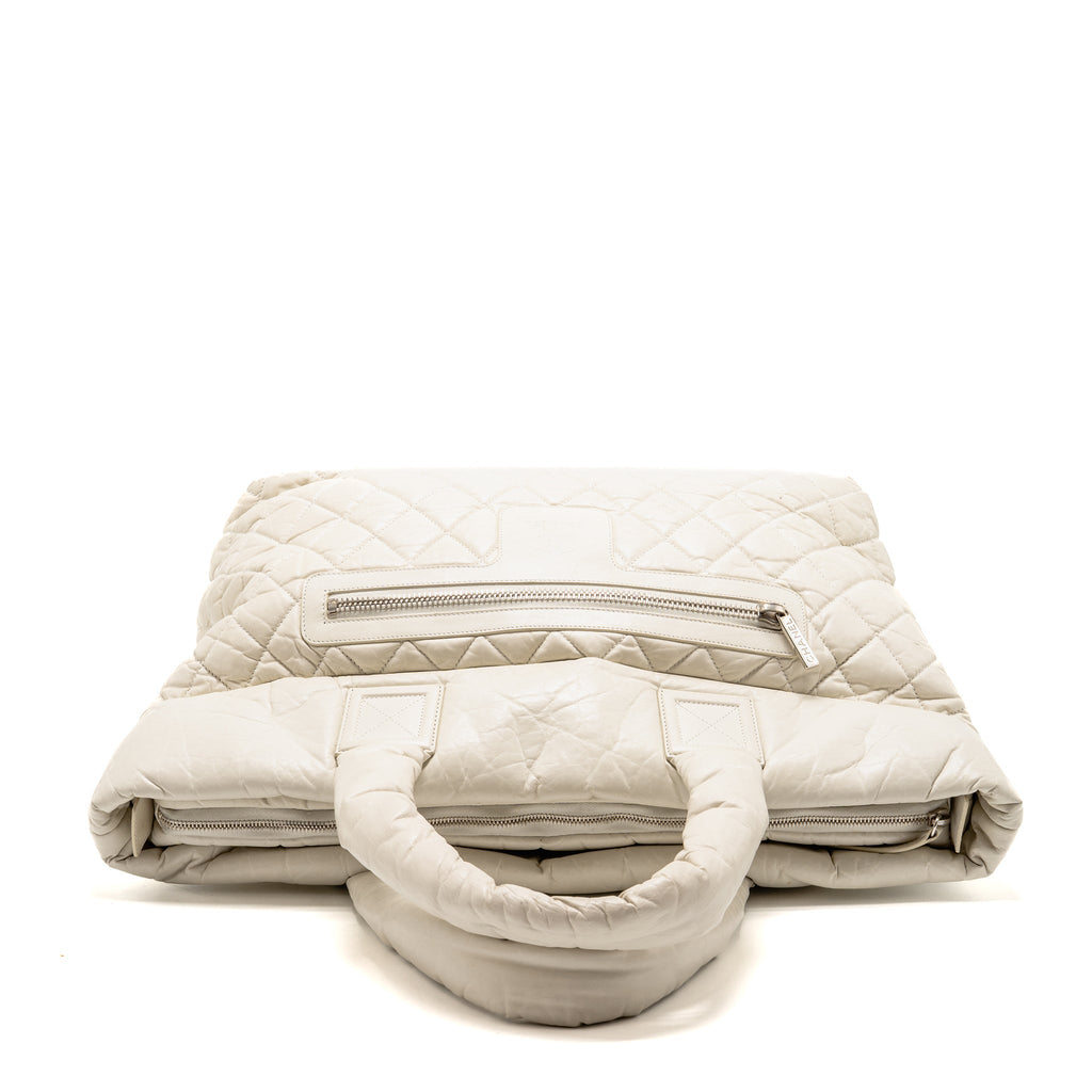 COCOON TRAVEL TOTE BAG CALFSKIN WHITE SHW