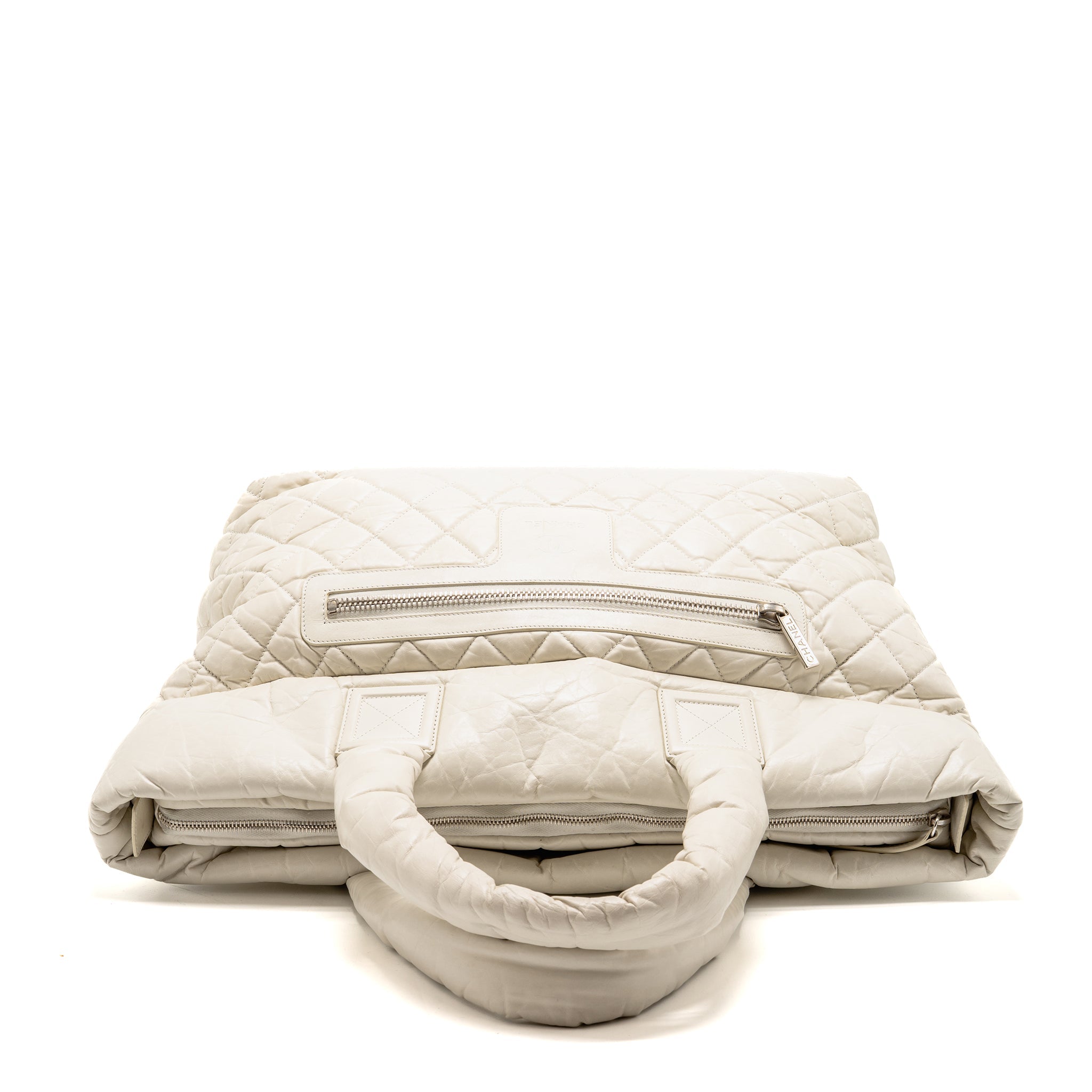 COCOON TRAVEL TOTE BAG CALFSKIN WHITE SHW