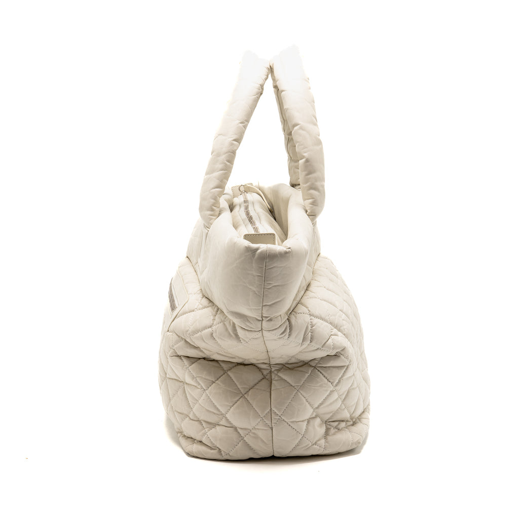 COCOON TRAVEL TOTE BAG CALFSKIN WHITE SHW
