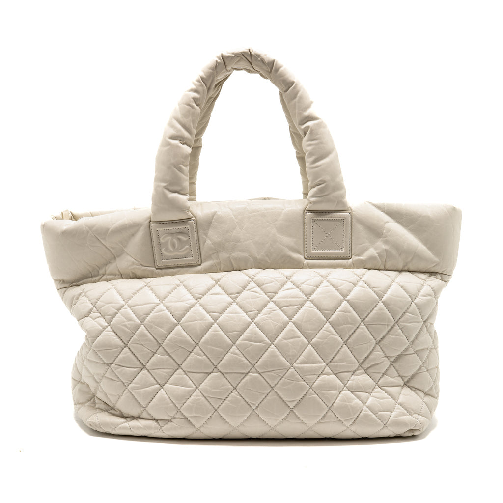 COCOON TRAVEL TOTE BAG CALFSKIN WHITE SHW