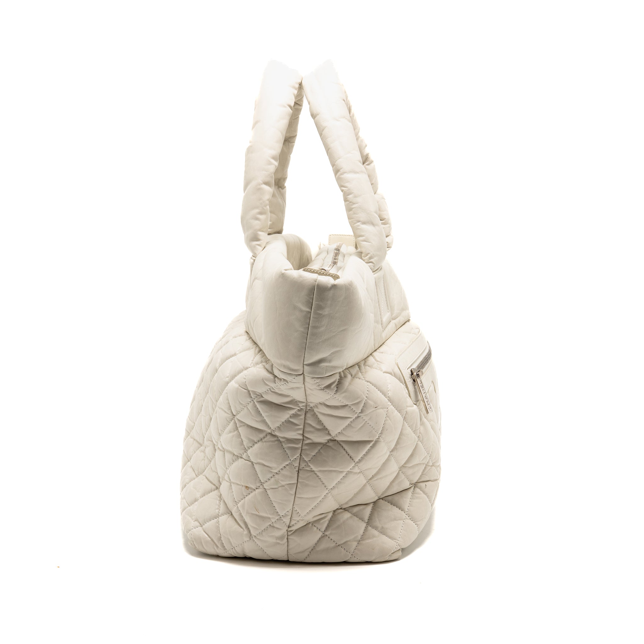 COCOON TRAVEL TOTE BAG CALFSKIN WHITE SHW