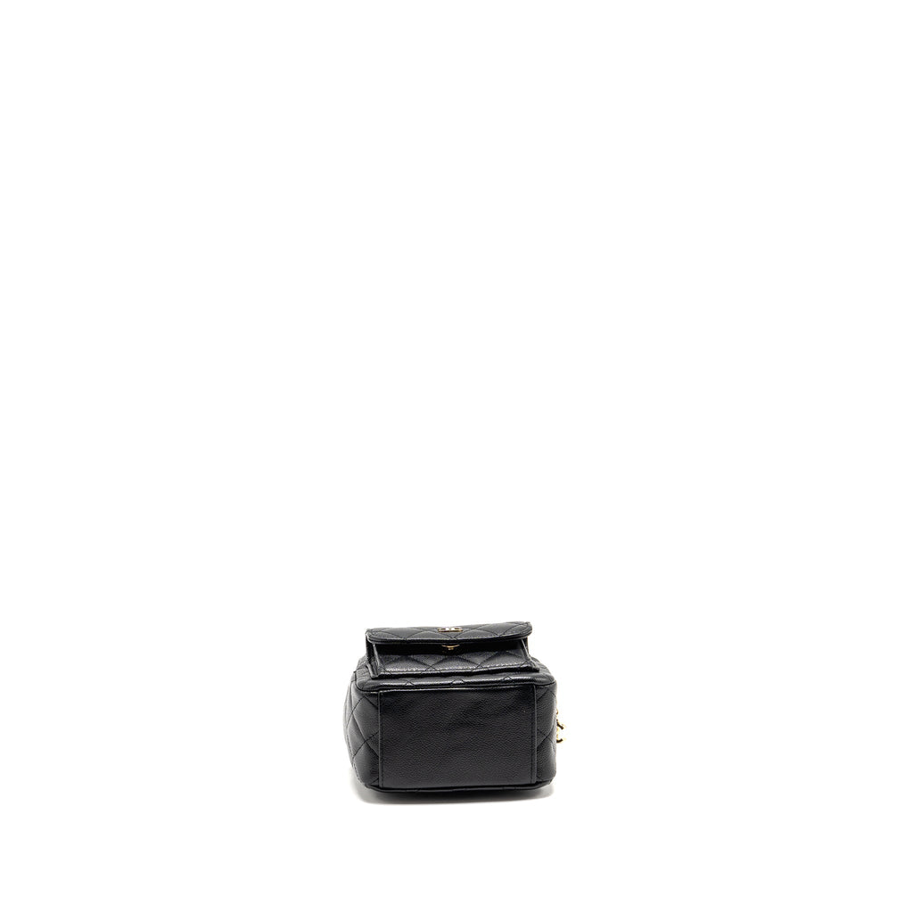 MINI BACKPACK / CROSSBODY BAG CAVIAR BLACK LGHW (MICROCHIP)