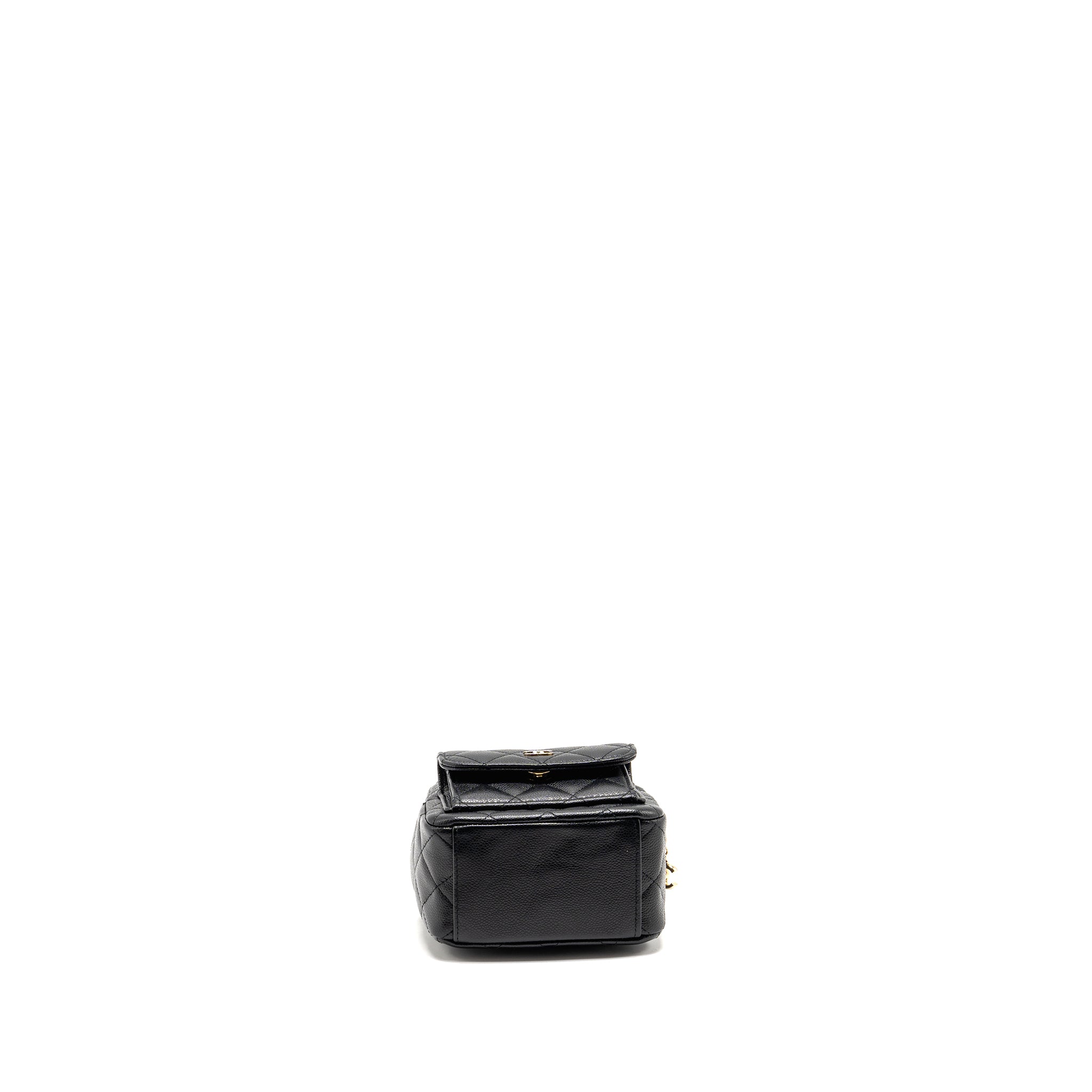MINI BACKPACK / CROSSBODY BAG CAVIAR BLACK LGHW (MICROCHIP)