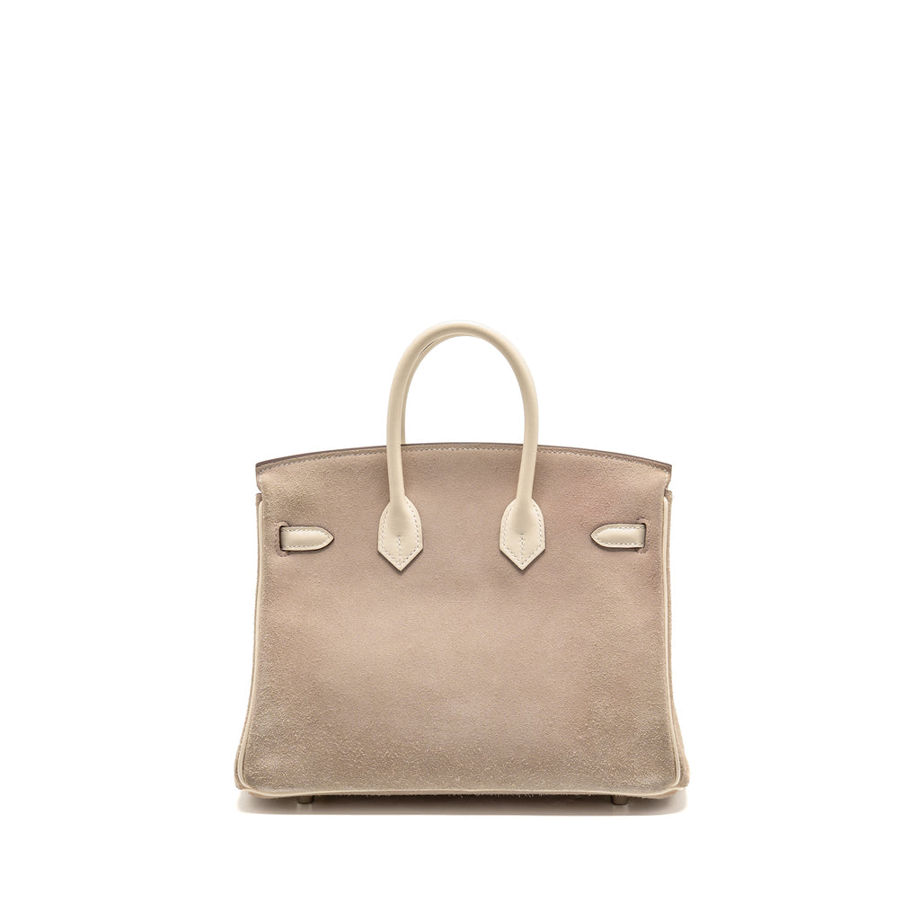 HERMES BIRKIN 25 GRIZZY/SWIFT NATA/GLYCINE SHW