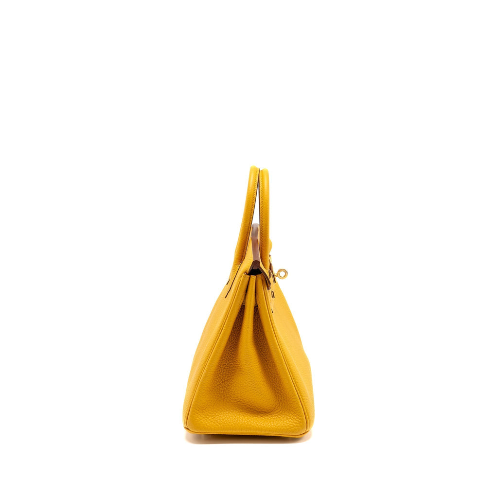 HERMES BIRKIN 25 TOGO 9D JAUNE AMBER GHW