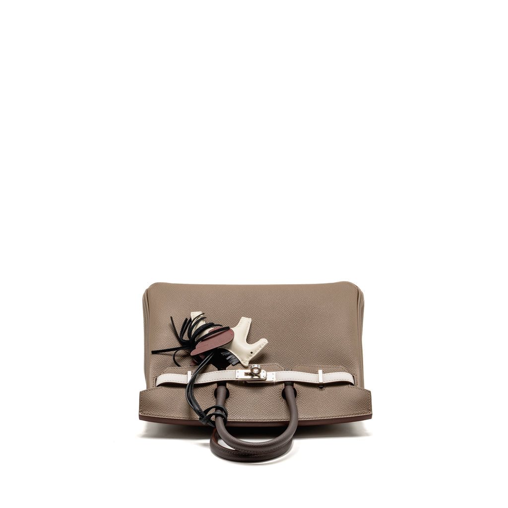 HERMES BIRKIN 25 EPSOM ETOUPE / GRIS PALE / EBENE SHW