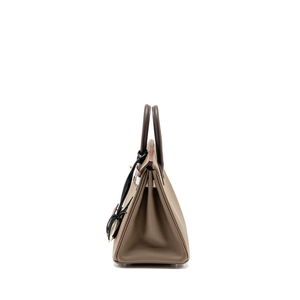 HERMES BIRKIN 25 EPSOM ETOUPE / GRIS PALE / EBENE SHW