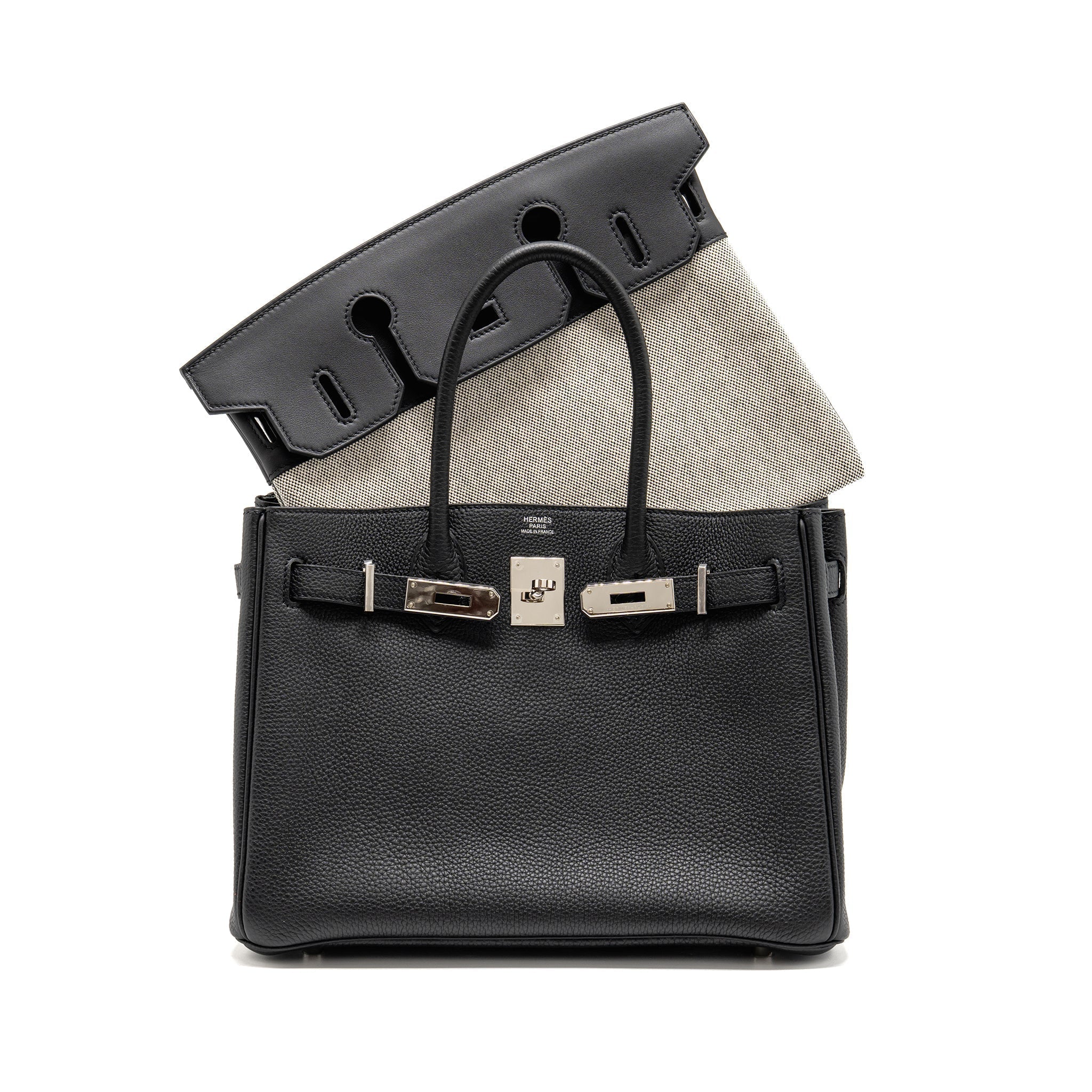 HERMES BIRKIN 30 3 IN 1/ 3 EN 1 TOGO/SWIFT/CANVAS BLACK SHW