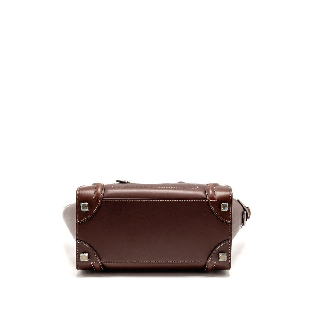 MICRO LUGGAGE BAG CALFSKIN BURGUNDY GHW