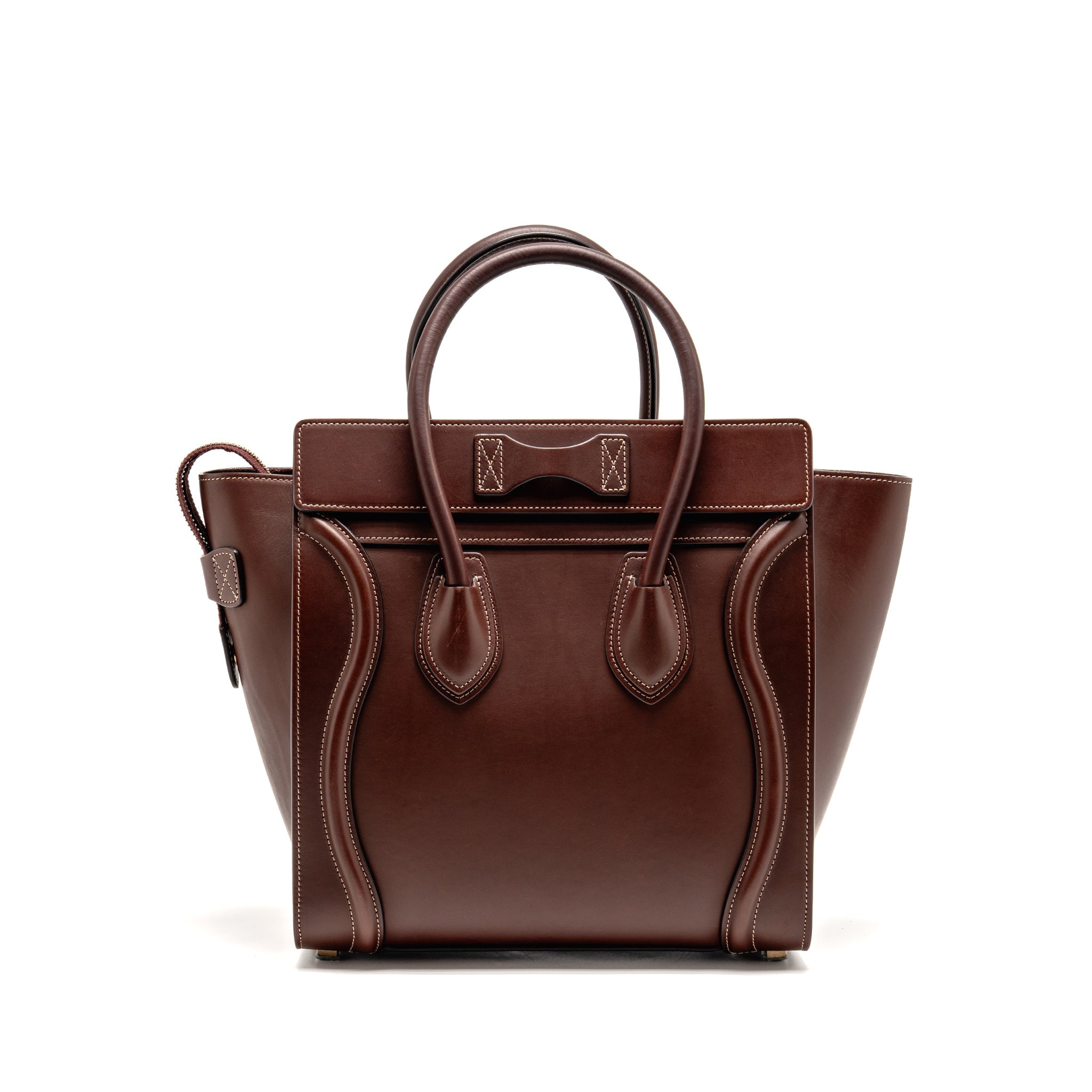 MICRO LUGGAGE BAG CALFSKIN BURGUNDY GHW