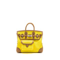 HERMES BIRKIN 25 CARGO TOILE GOELAND / SWIFT JAUNE CITRON / CHAI SHW