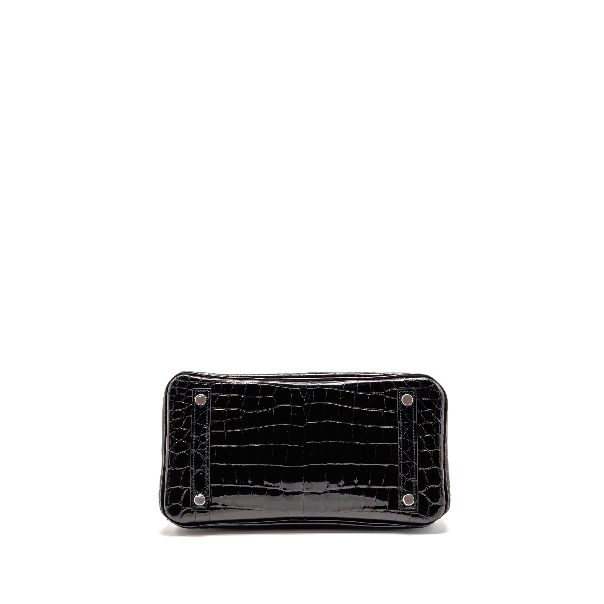 HERMES BIRKIN 25 CROCODILE NILOTICUS BLACK SHW
