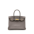 HERMES BIRKIN 30 TOGO GRIS ETAIN RGHW