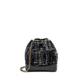 SMALL GABRIELLE TWEED BACKPACK BLACK/WHITE/BROWN MULTICOLOUR HARDWARE