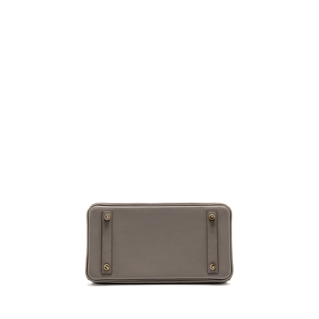HERMES BIRKIN 25 SWIFT 8F GRIS ETAIN GHW