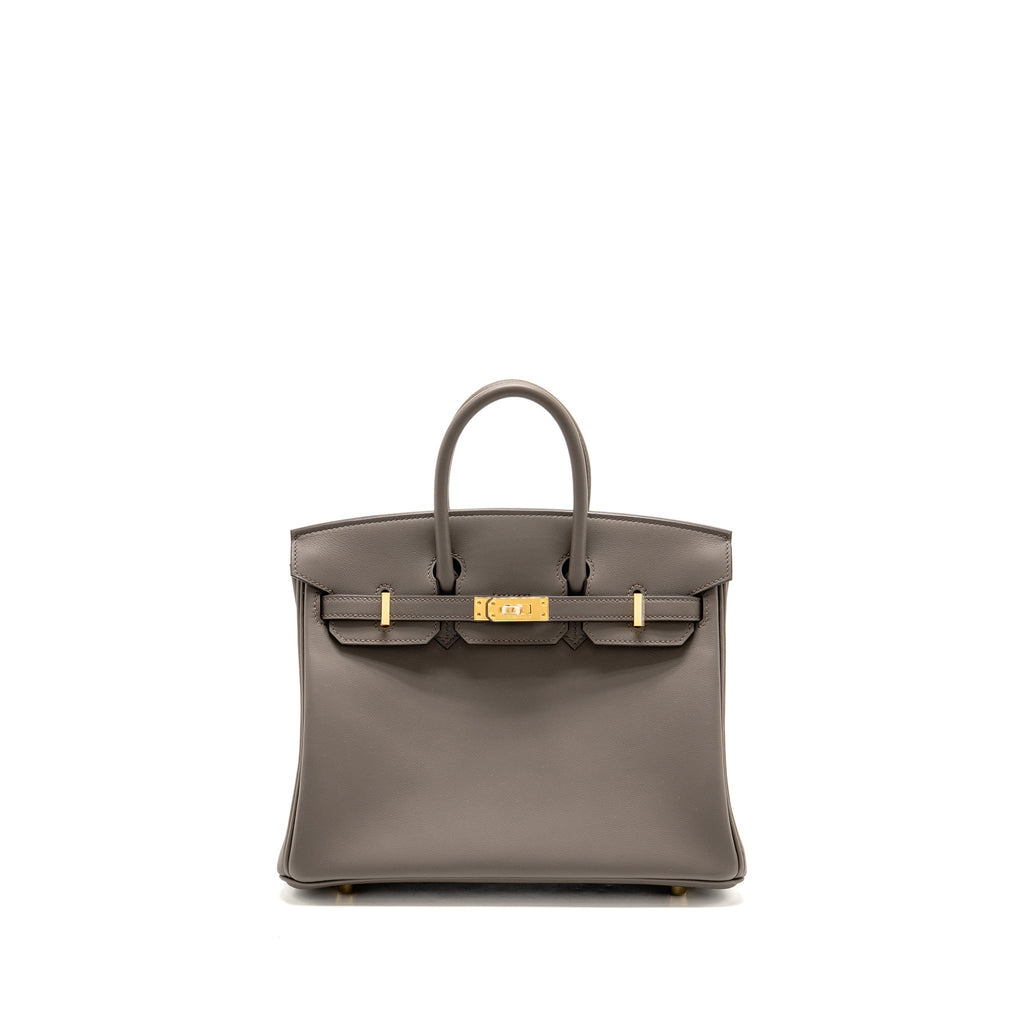 HERMES BIRKIN 25 SWIFT 8F GRIS ETAIN GHW