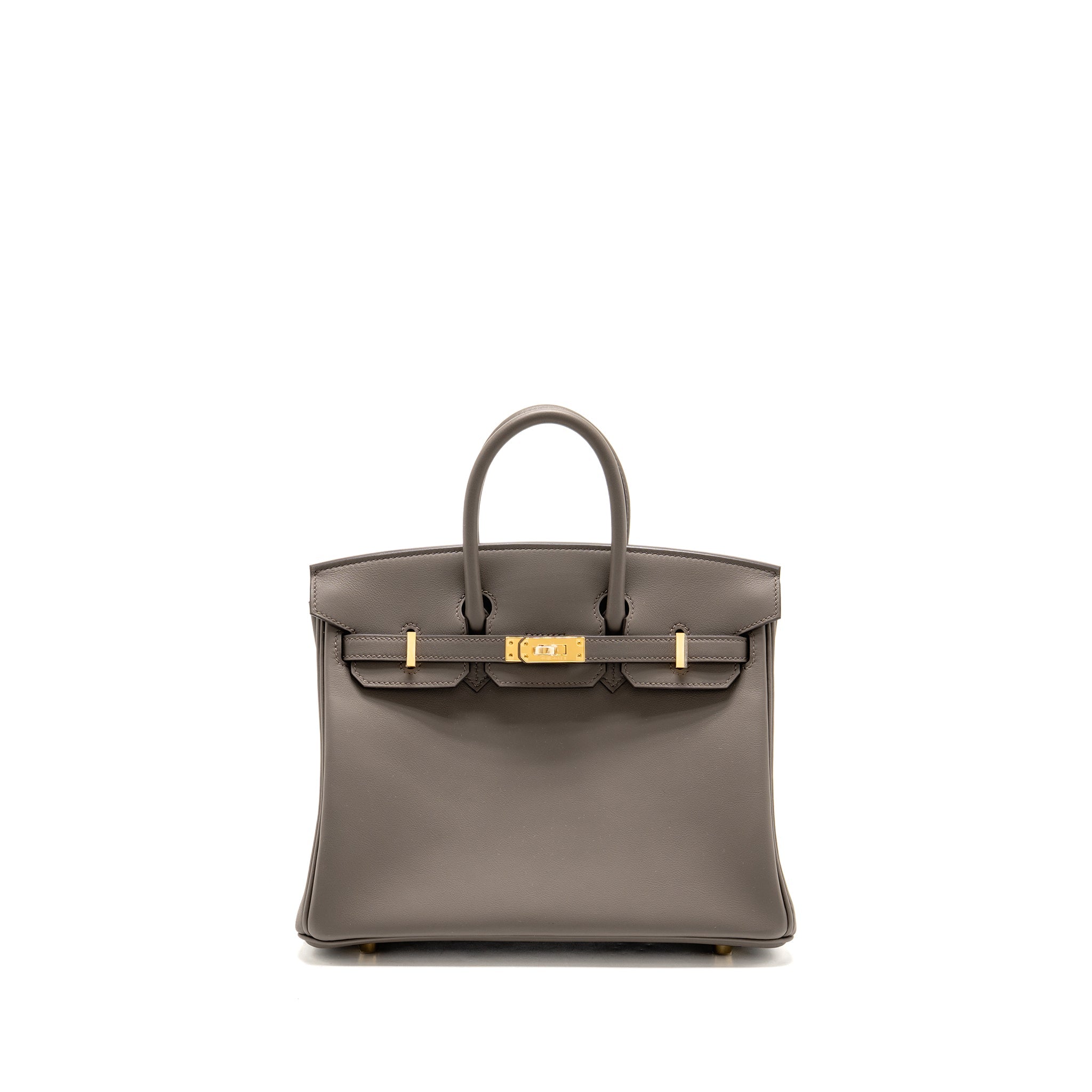 HERMES BIRKIN 25 SWIFT 8F GRIS ETAIN GHW