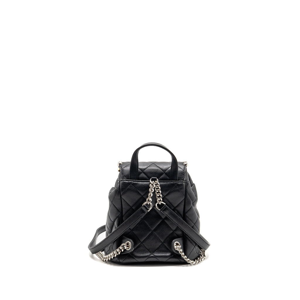 QUILTED METALLIC BUBBLE BACKPACK LAMBSKIN BLACK MULTICOLOUR HARDWARE