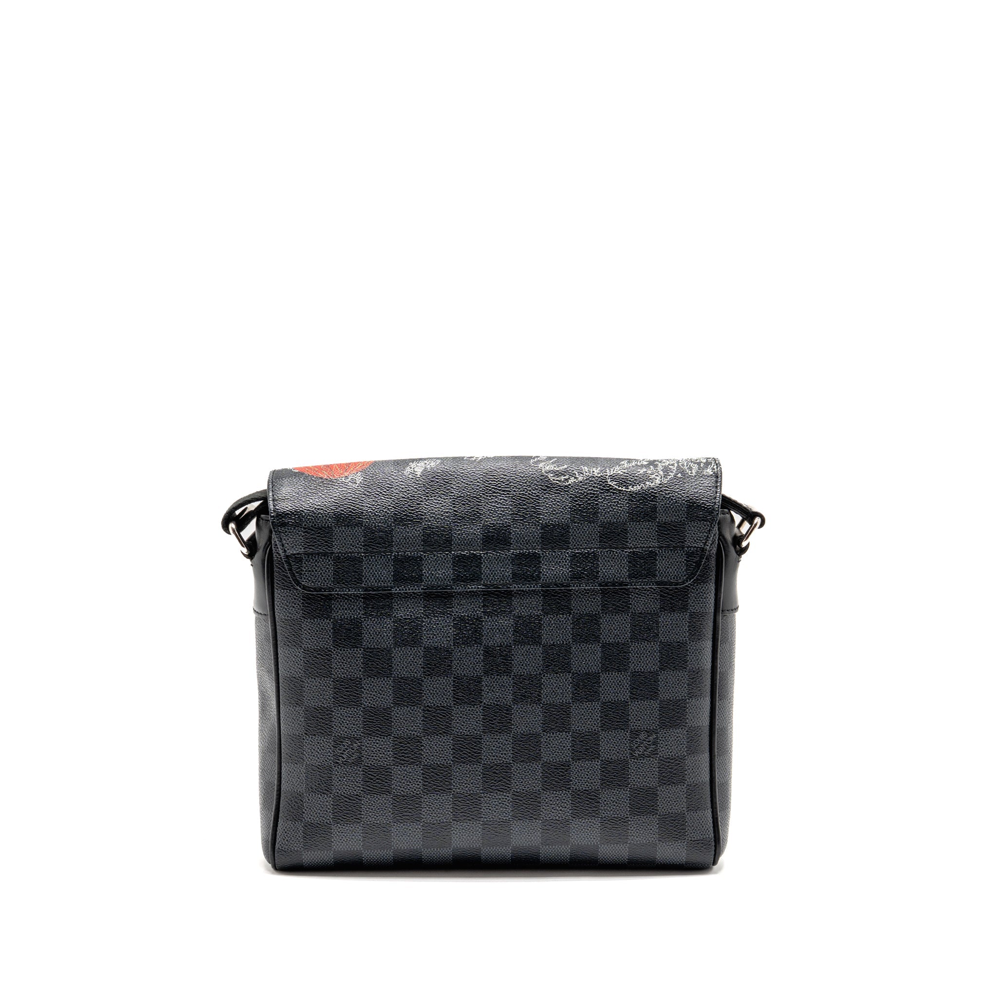 WORLD MAP DISTRICT MESSENGER BAG DAMIER GRAPHITE CANVAS SHW