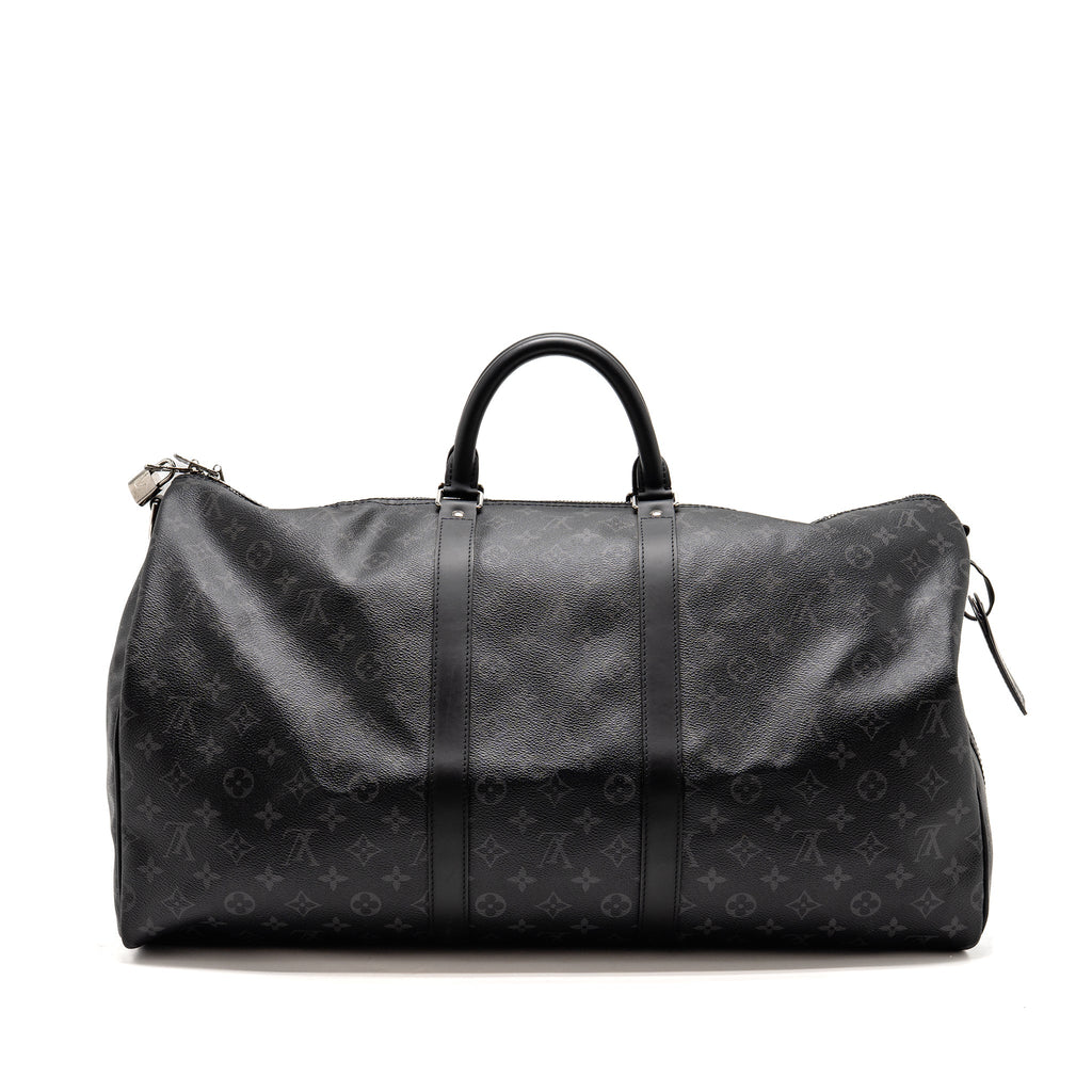 Louis Vuitton Keepall Bandoulière 55 Monogram Eclipse Coated Canvas Black SHW
