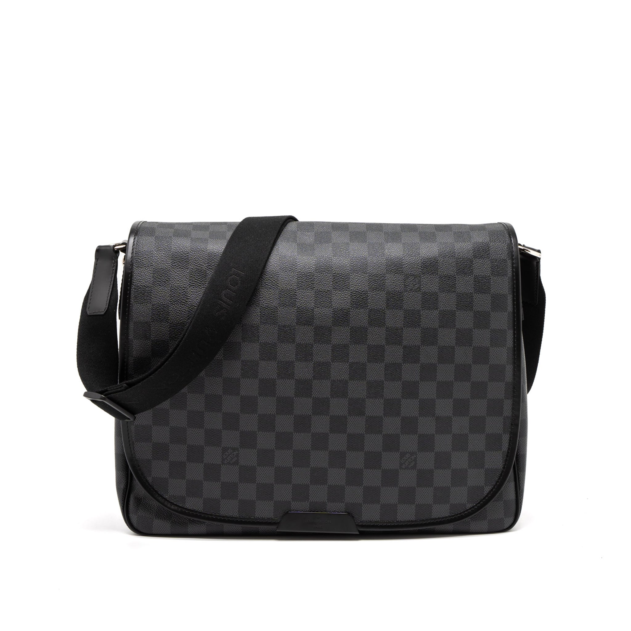 LARGE MESSENGER BAG DAMIER GRAPHITE CANVAS SHW