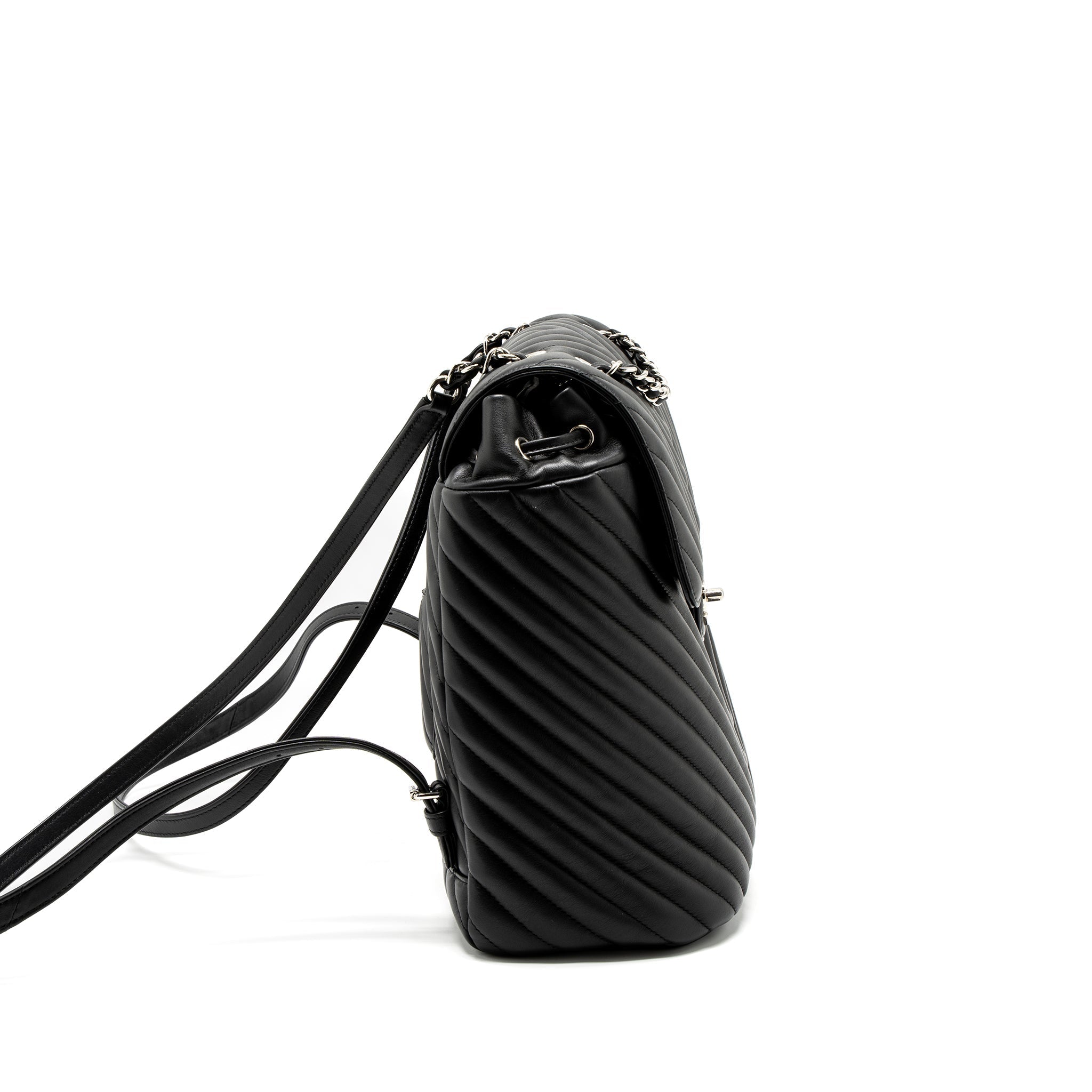 URBAN SPIRIT BACKPACK CHEVRON CALFSKIN BLACK SHW