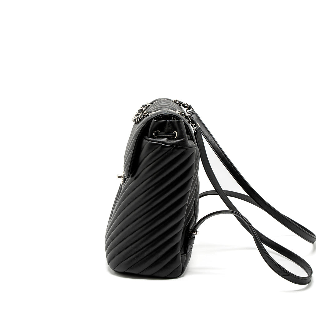 URBAN SPIRIT BACKPACK CHEVRON CALFSKIN BLACK SHW