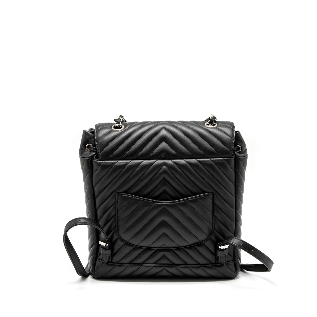URBAN SPIRIT BACKPACK CHEVRON CALFSKIN BLACK SHW