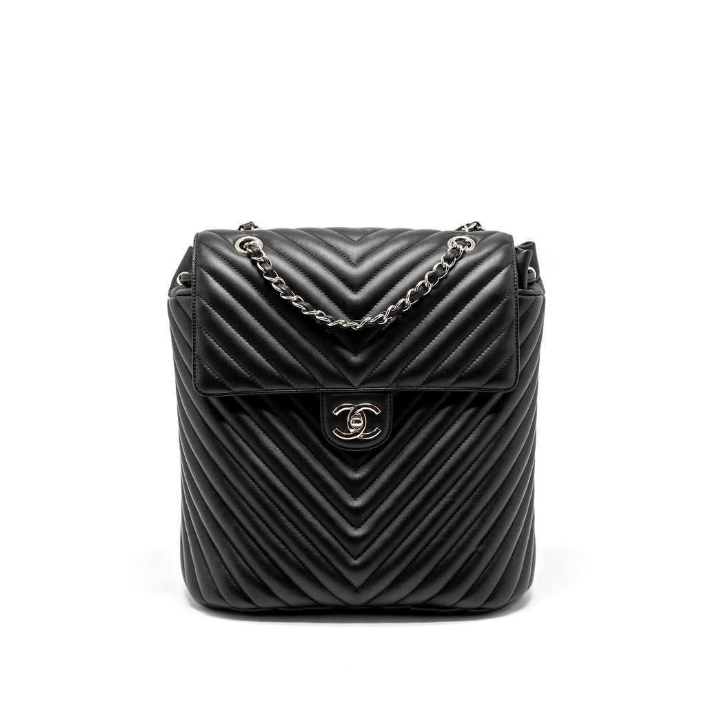 URBAN SPIRIT BACKPACK CHEVRON CALFSKIN BLACK SHW