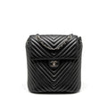 URBAN SPIRIT BACKPACK CHEVRON CALFSKIN BLACK SHW